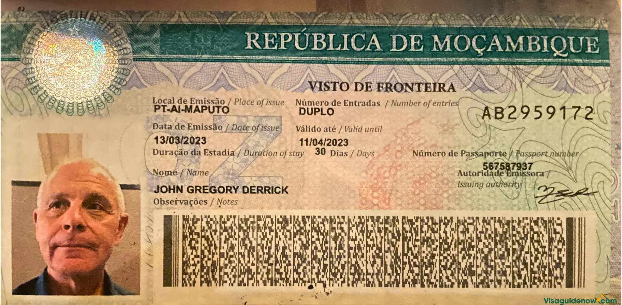 Mozambique visa